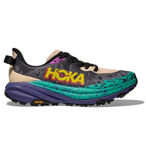 Hoka Speedgoat 6 Womens Trail Running Shoes - Oatmeal/Mountain Iris