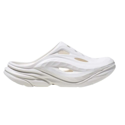 Hoka Ora Recovery Unisex Mule Slides - White/White - US M11/W13