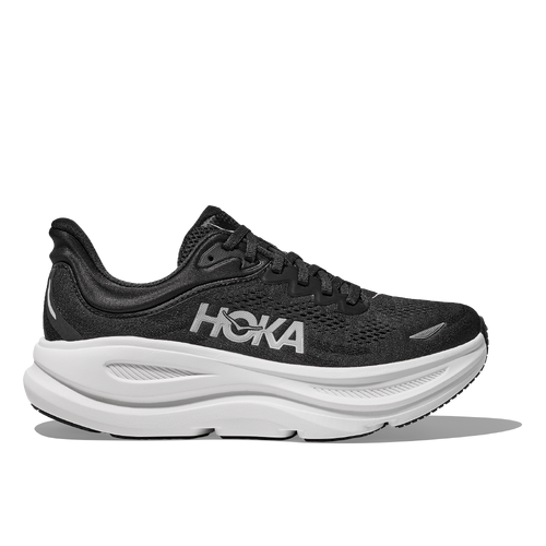 Hoka Bondi 9 Mens Road Running Shoes - Black/White - US10