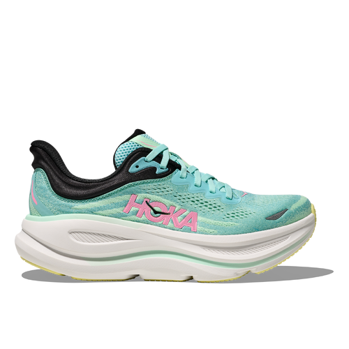 Hoka Bondi 9 Womens Road Running Shoes - Blue Spark/Mint Fluorite - US10