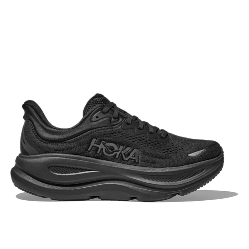 Hoka Bondi 9 Womens Wide Road Running Shoes - Black/Black - US10