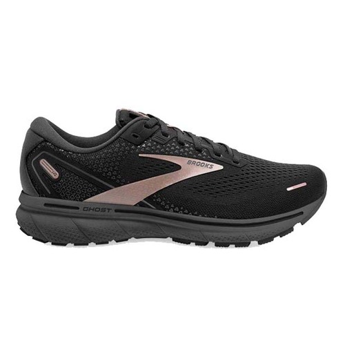 Brooks Ghost 14 Womens Trail Running Shoes - Black/Rosegold/Grey