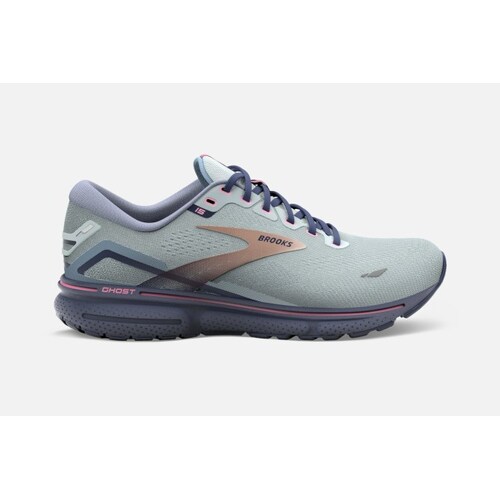 Brooks Ghost 15 Wide Womens Road Running Shoes - Spa Blue/Neo Pink/Copper