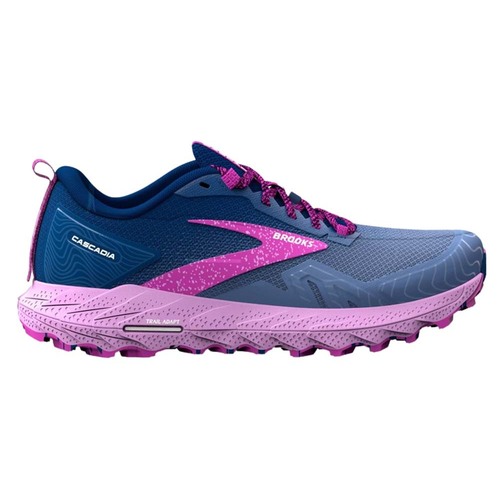 Brooks Cascadia 17 Womens Trail Running Shoes Navy Purple Violet 8US