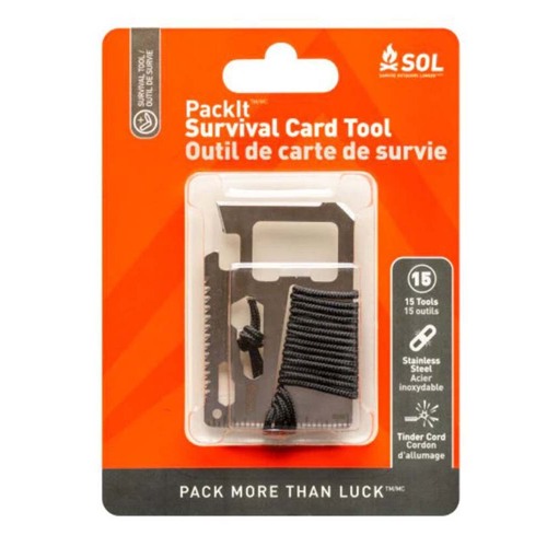SOL PackIt Survival Multi-purpose Card Tool