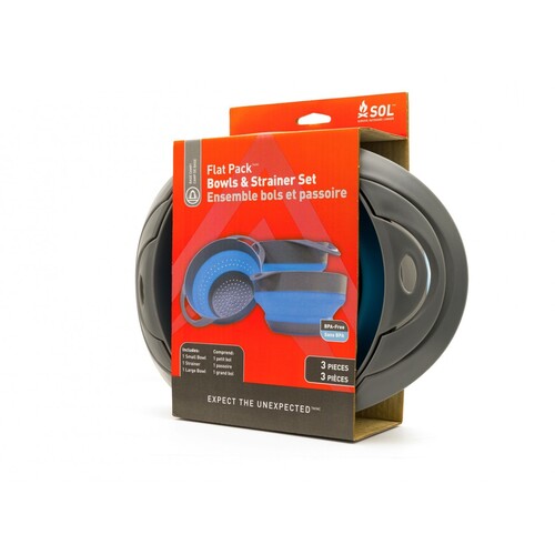 SOL Flat Pack Bowls and Strainer Set