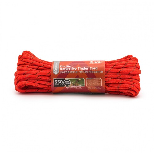SOL Fire Lite 550 Reflective Tinder Cord - 50ft