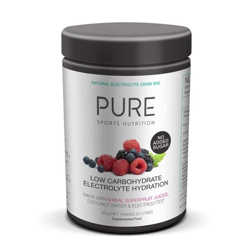 Pure Electrolyte Hydration Low Carb - 160g Tub - Superfruits