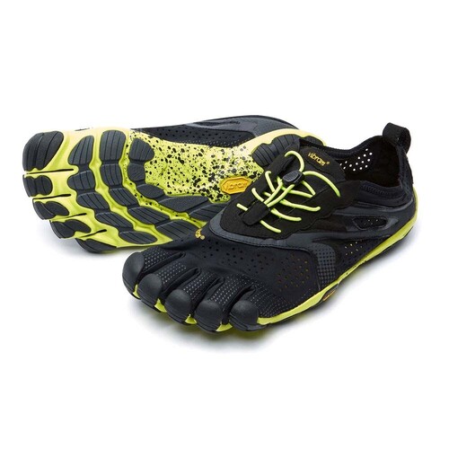 Vibram Fivefingers V-Run Mens Minimalist Running Shoes - Black/Yellow