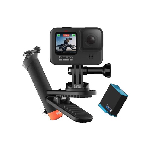 GoPro HERO9 Black 5K HyperSmooth 3.0 Waterproof Camera Bundle Black