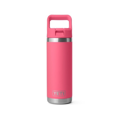YETI Rambler Insulated Water Bottle with Straw Cap - Tropical Pink - 18oz/532ml