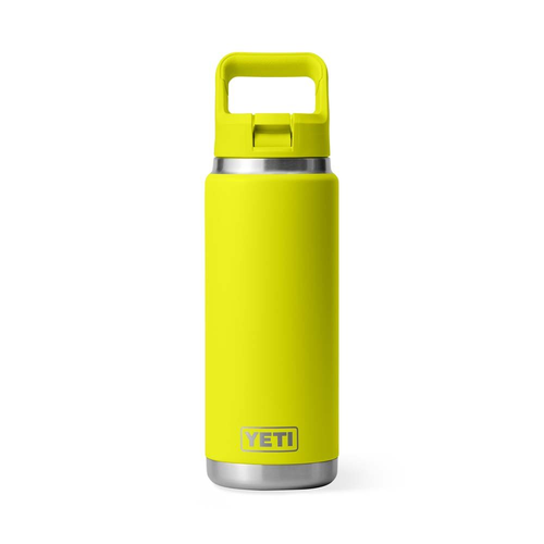 Yeti Rambler Insulated Straw Cap Bottle - Firefly Yellow - 26Oz/768ml