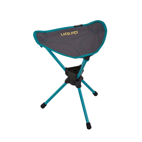 Uquip Three Sixty Mini Swivel Tripod Stool - Petrol/Grey