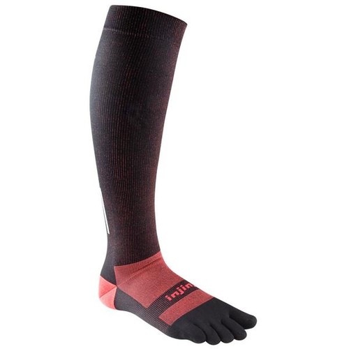 Injinji Lightweight Compression Over The Calf performance toe socks - black