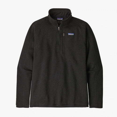Patagonia Better Sweater Mens 1/4 Zip Fleece Pullover - Black - L