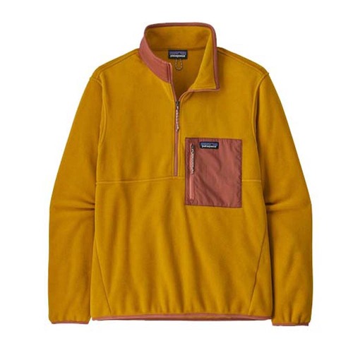 Patagonia Microdini Half Zip Mens Fleece Pullover - Cosmic Gold - L