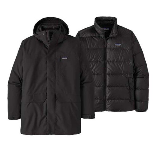 Patagonia Tres 3-in-1 Mens Waterproof Insulated Parka - Black - S