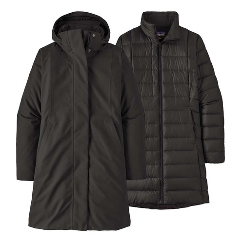Patagonia Tres 3-in-1 Womens Waterproof Insulated Parka - Black - L