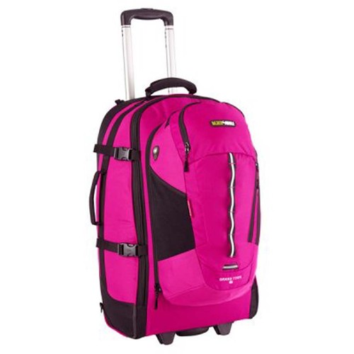 Black Wolf Grand Tour 65L Wheeled Travel Backpack and Daypack - Magenta