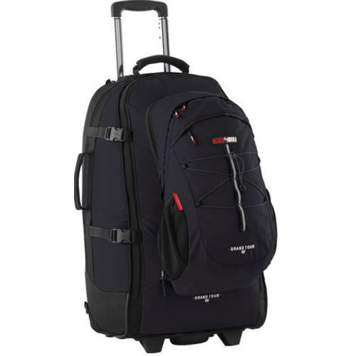 Black Wolf Grand Tour 65L Wheeled Travel Backpack and Daypack - BLACK