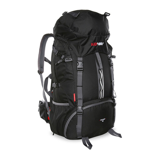 black rucksack backpack