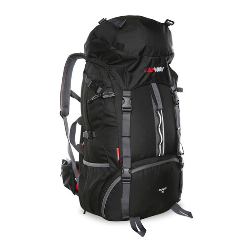 Black Wolf Nomad 60L Travel/Trek Hybrid Backpack - Black
