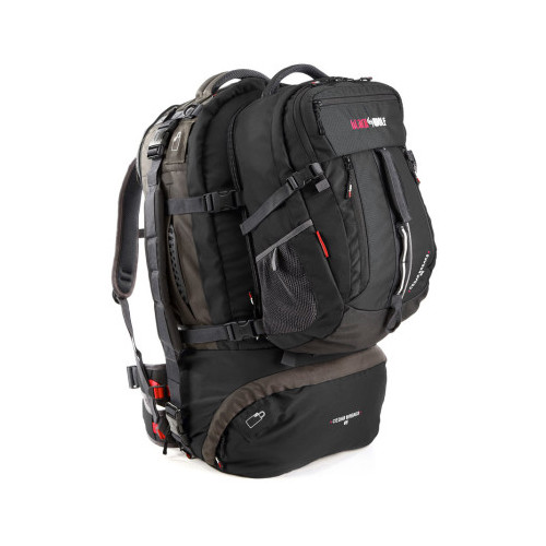Black Wolf Cedar Breaks 55L Travel Backpack & Zip-off daypack - Black
