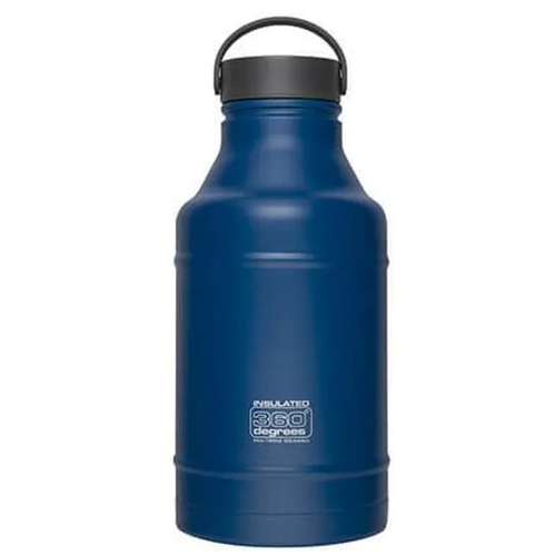 360 Degrees Vacuum Insulated Stainless Steel Growler Water Bottle - 1.8L - Navy Blue
