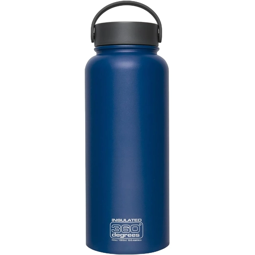 360 Degrees Vacuum Insulated Stainless Steel Wide Mouth Water Bottle - 1L - Dark Blue