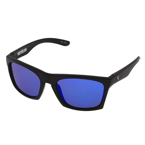 Venture Eyewear Base Camp Polarised Sunglasses - Matte Blk/Blue Revo