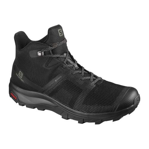 Salomon Outline Prism Mid GTX Mens Hiking Shoes - Black/Black