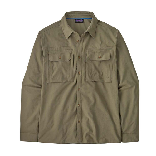 Patagonia Self Guided Sun Mens Long Sleeve Shirt - River Rock Green - L