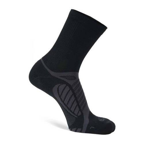 Balega Ultralight Crew Unisex Running Socks - Black/Grey - S