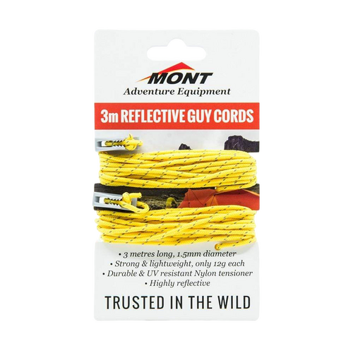 Mont 1.5mm Reflective Guy Cord - 2 Pack