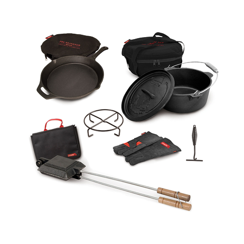 Campfire Flinders 9 Piece Cast Iron Camp Cookware Set