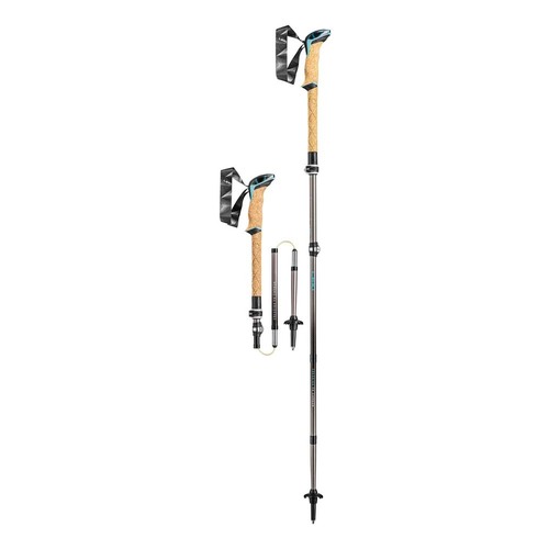 Leki Cressida FX Carbon Womens Hiking Poles - Brown/Metalic/Mint - 100 -120cm