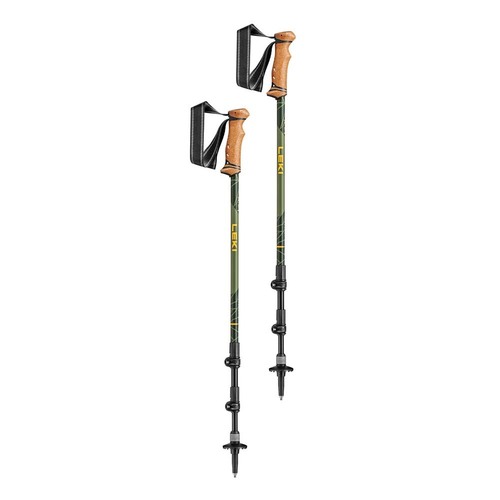 Leki Legacy Lite AS Trekking Poles - Olive Green/Mango