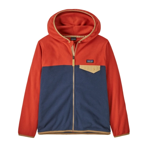 Patagonia Micro D Snap-T Kids Jackets - New Navy/Madder Red - L
