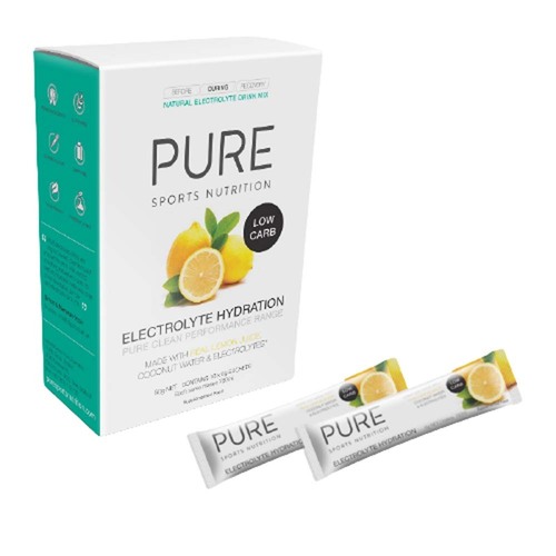 Pure Electrolyte Hydration Low Carb - 10 Pack Sachet Box - Lemon