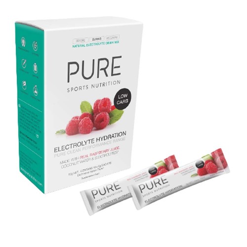 Pure Electrolyte Hydration Low Carb - 10 Pack Sachet Box - Raspberry