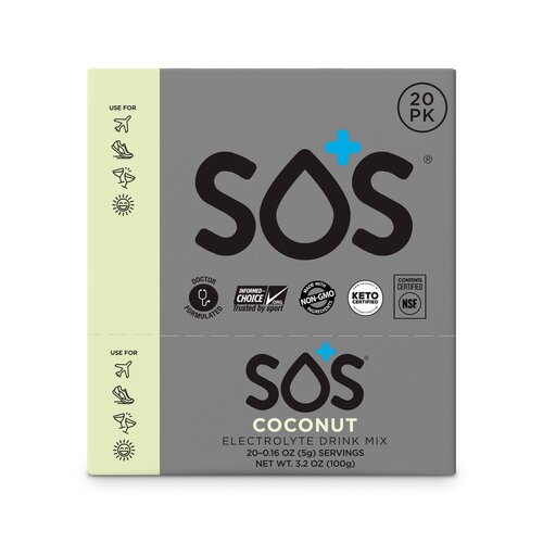 SOS Electrolyte 5G Drink mix - Coconut - 20 Pack
