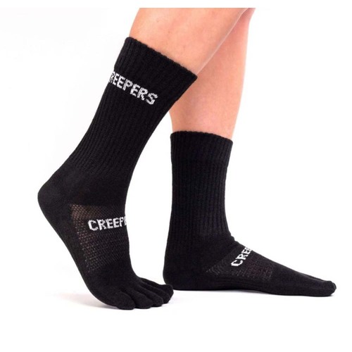 Creepers Unisex Merino Blend Running Crew Toe Socks