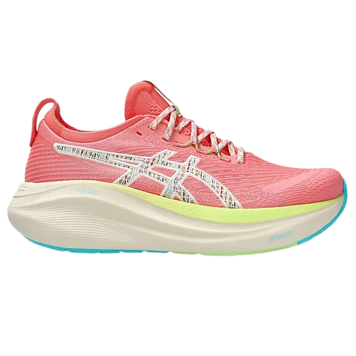 Asics Gel-Nimbus 27 Womens Trail Running Shoes  - Nature Bathing/Guava - US10