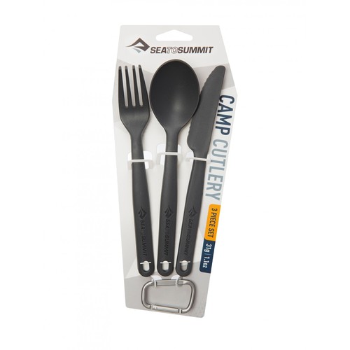 Sea To Summit Camp Cutlery 3 Piece Set - Charcoal