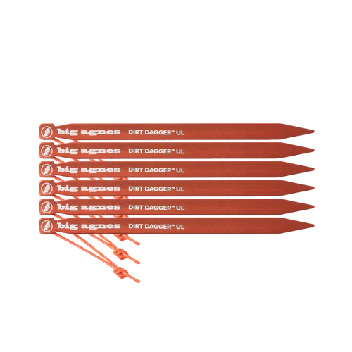 Big Agnes Dirt Dagger UL 6" Tent Stakes - Pack of 6 - Orange
