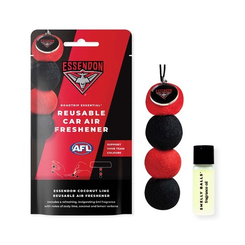 Smelly Balls Reusable Car Air Freshener - Essendon Bombers