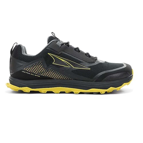 Altra Lone Peak ALL-WTHR Low Mens Trail Running Shoes - Black/Yellow