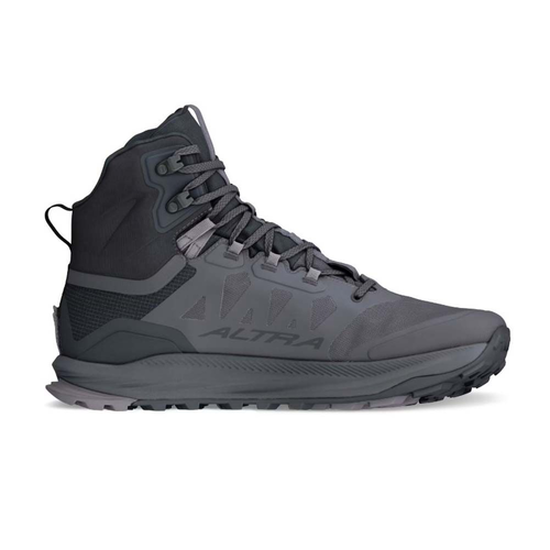 Altra Lone Peak 9 Mens Waterproof Mid Hiking Boots - Black/Gray