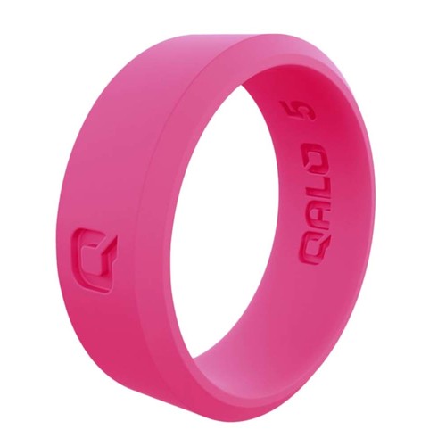 QALO Womens Modern Pink Q2X Silicone Ring