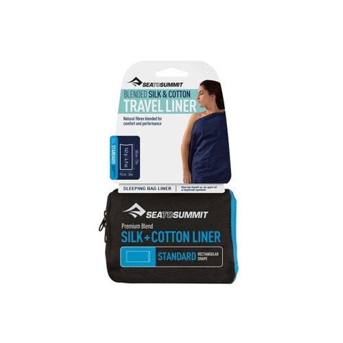 Sea To Summit Silk-Cotton Travel Liner - Standard - Navy